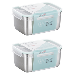 스텐락 퓨어 밀폐용기 직사각 9호 3400ml, 2개, 단품