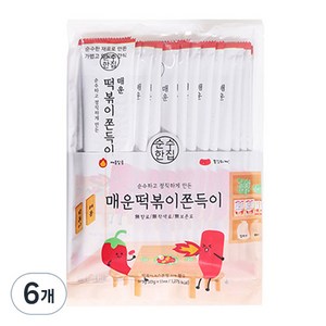 순수한집 매운 떡볶이 쫀득이 15p, 375g, 6개