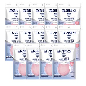 크리넥스 라이트핏 슬림앤쿨 마스크 성인 유아동용, 5개입, 14개, 핑크