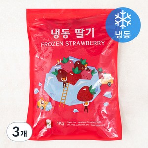 웰프레쉬 딸기 (냉동), 1kg, 3개