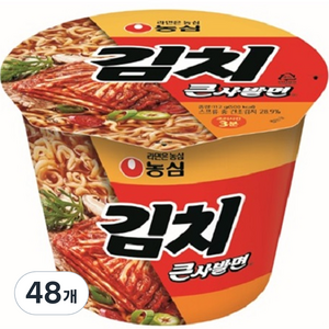 농심 김치 큰사발면 112g, 48개