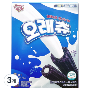 슈퍼포우 오래츄 강아지 덴탈껌, 혼합맛(블루베리/크랜베리), 150g, 3개