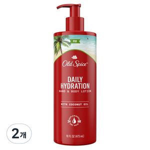 Old Spice 데일리 하이드레이션 핸드 앤 바디로션 위드 코코넛오일, 473ml, 2개