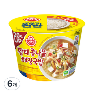 오뚜기 황태 콩나물해장국밥, 301.5g, 6개