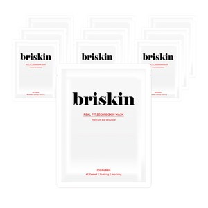 브리스킨 리얼 핏 세컨드스킨 sos 케어 시트 마스크, 1개입, 10개
