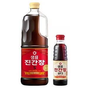 샘표 진간장 S 1.7 L + 진간장 금F3 500 ml, 2.2L, 1세트