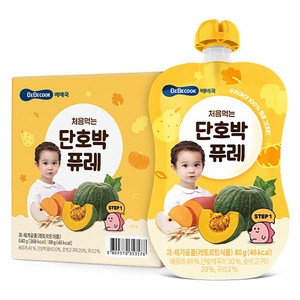 베베쿡 처음먹는 퓨레 80g, 단호박, 20개