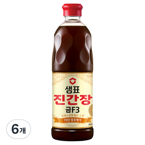 샘표 진간장 금F3, 860ml, 6개