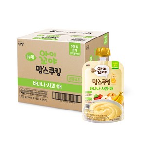 아이꼬야 유아용 맘스쿠킹 이유식 6개월부터, 바나나사과배, 100g, 10개