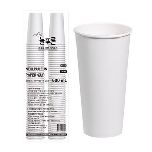 neulpuleun 무인쇄 종이컵 600ml, 100개입, 1개