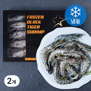 FIVESTAR 말레이시아산 블랙타이거 얼룩 새우 (냉동), 500g(10미), 2개