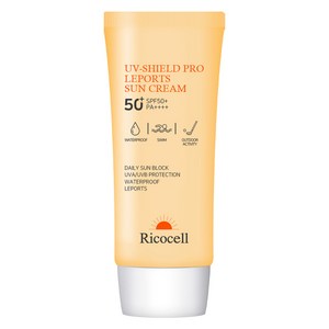 리코셀 유브이 쉴드 프로 워터프루프 레포츠 선크림 SPF50+ PA++++, 70ml, 1개