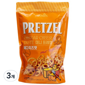 삼진 미니 프레첼 체다치즈맛, 300g, 3개