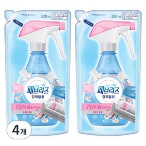 페브리즈 섬유탈취제 은은한 꽃향 리필, 320ml, 4개