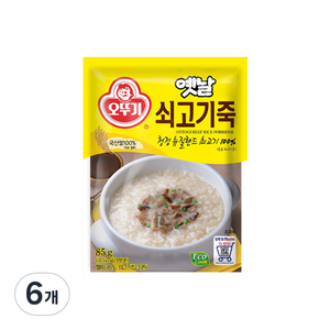 오뚜기 옛날 쇠고기죽, 85g, 6개