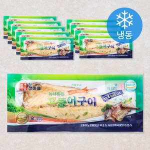 본갯마을 녹차품은 고등어구이 (냉동), 중 100g, 10개