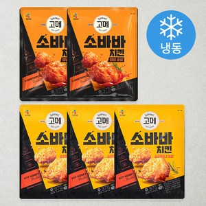 고메 소바바 치킨 양념 순살 375G 2P + 소이허니 순살 375g 3P (냉동), 1세트