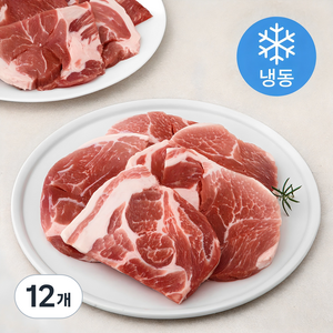 굿미트찹 미국산 돈목전지 왕목살 구이용 (냉동), 500g, 12개