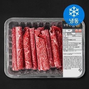 농협안심한우 1등급 목심 대패 샤브샤브용 (냉동), 300g, 1개