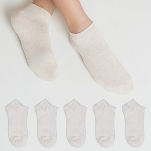 노디자인 프리미엄 컬러 구성 발목 양말 무지 5켤레