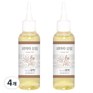 맑을담 피마자 바디오일, 100ml, 4개