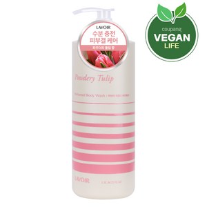 라브아 퍼퓸 비건 바디워시 파우더리 튤립, 1.5L, 1개