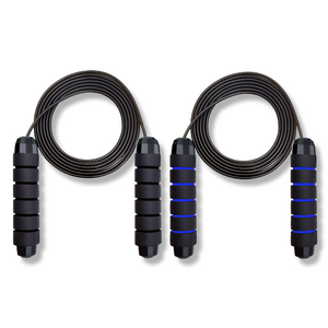 줄꼬임방지 와이어 줄넘기 2종 세트, 블랙, 블루, 1세트