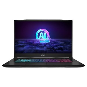 MSI 2024 스워드 GF76 17.3 라이젠7 라이젠 8000 시리즈 지포스 RTX 4060, 블랙, 512GB, 16GB, Fee DOS, Swod GF76 A AI B8VF-R7