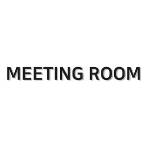 스튜디오투명 아크릴 표지판 검정색, MEETING ROOM, 1개