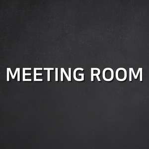 스튜디오투명 아크릴 표지판 백색, MEETING ROOM, 1개