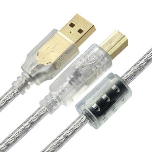 마하링크 USB 2.0 A/B 노이즈 필터 실드 케이블, 2개, 1.8m