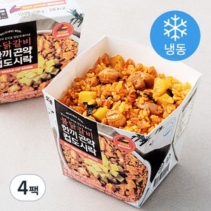 오쿡 불닭갈비 한끼 곤약 컵도시락 (냉동), 230g, 4팩