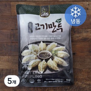 굿푸드 쫄깃한 잎새 고기만두 (냉동), 1kg, 5개