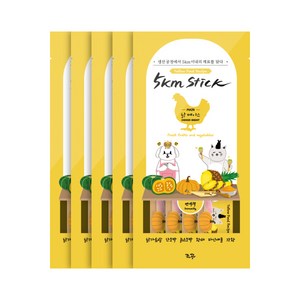 조공 반려동물 오키로스틱 파우치 간식 4P, 혼합맛(닭가슴살/단호박), 14g, 5개