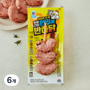 대림선 한입에 반하닭 숯불간장, 90g, 6개