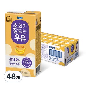 소화가잘되는우유 바나나, 190ml, 48개