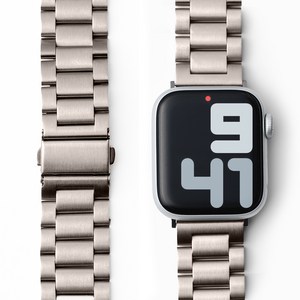 누아트 애플워치 호환 메탈밴드 스트랩 38 / 40 / 41 mm, 스타라이트, 1개