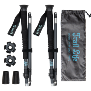 트레일라이프 등산스틱 Z폴 듀랄루민 7075 2p, 그레이, 2개