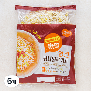 맑은물에 뚝딱 얼큰 콩나물국 키트, 338g, 6개