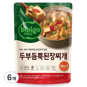 비비고 두부듬뿍 된장찌개, 460g, 6개