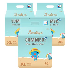 페넬로페 씬씬씬 아이스 썸머 팬티형 기저귀 공용, 5단계, 78매