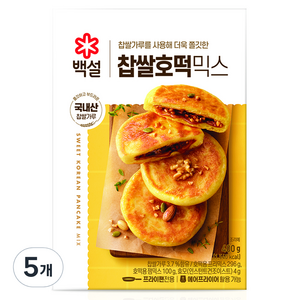 백설 찹쌀 호떡믹스, 400g, 5개