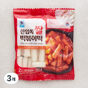 대림선 한입쏙 쌀 떡볶이떡, 300g, 3개