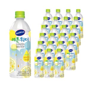 해태htb 썬키스트 레몬워터 저칼로리, 500ml, 24개