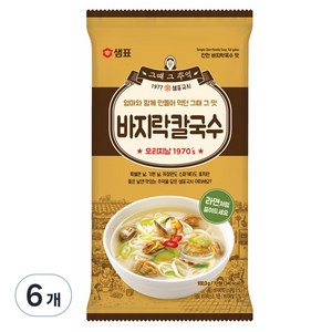 샘표 바지락칼국수, 100.3g, 6개