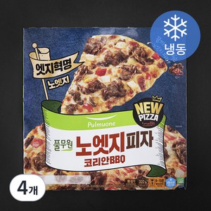 풀무원 노엣지피자 코리안BBQ (냉동), 322g, 4개