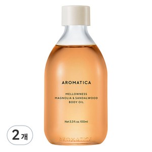 아로마티카 멜로우니스 바디오일 매그놀리아 앤 샌달우드 향, 100ml, 2개