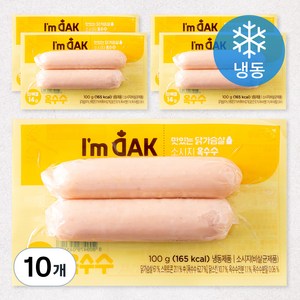 아임닭 맛있는 닭가슴살 소시지 옥수수 2개입 (냉동), 10개, 100g