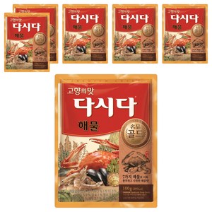 다시다 명품골드 해물 조미료, 100g, 6개