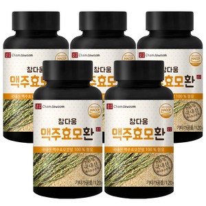 참다움 맥주효모환, 120g, 5개